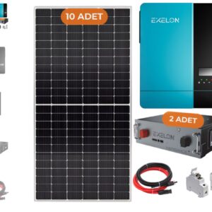 11 kW 48V 10 kWh Lityum Akülü Off-Grid Solar Enerji Paketi