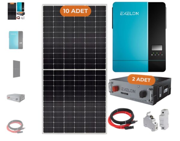 11 kW 48V 10 kWh Lityum Akülü Off-Grid Solar Enerji Paketi